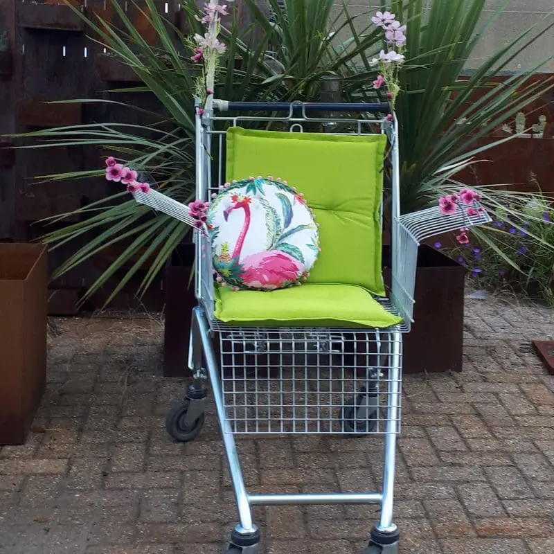 Fancy Tuinstoel van gerecyclede winkelwagen - Afbeelding 3