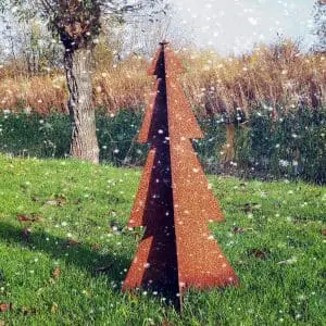 Moderne kerstboom van Cortenstaal