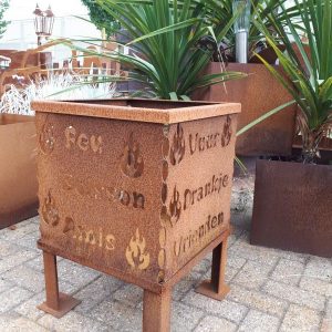 Vuurkorf Vuur Drankje Vrienden Cortenstaal