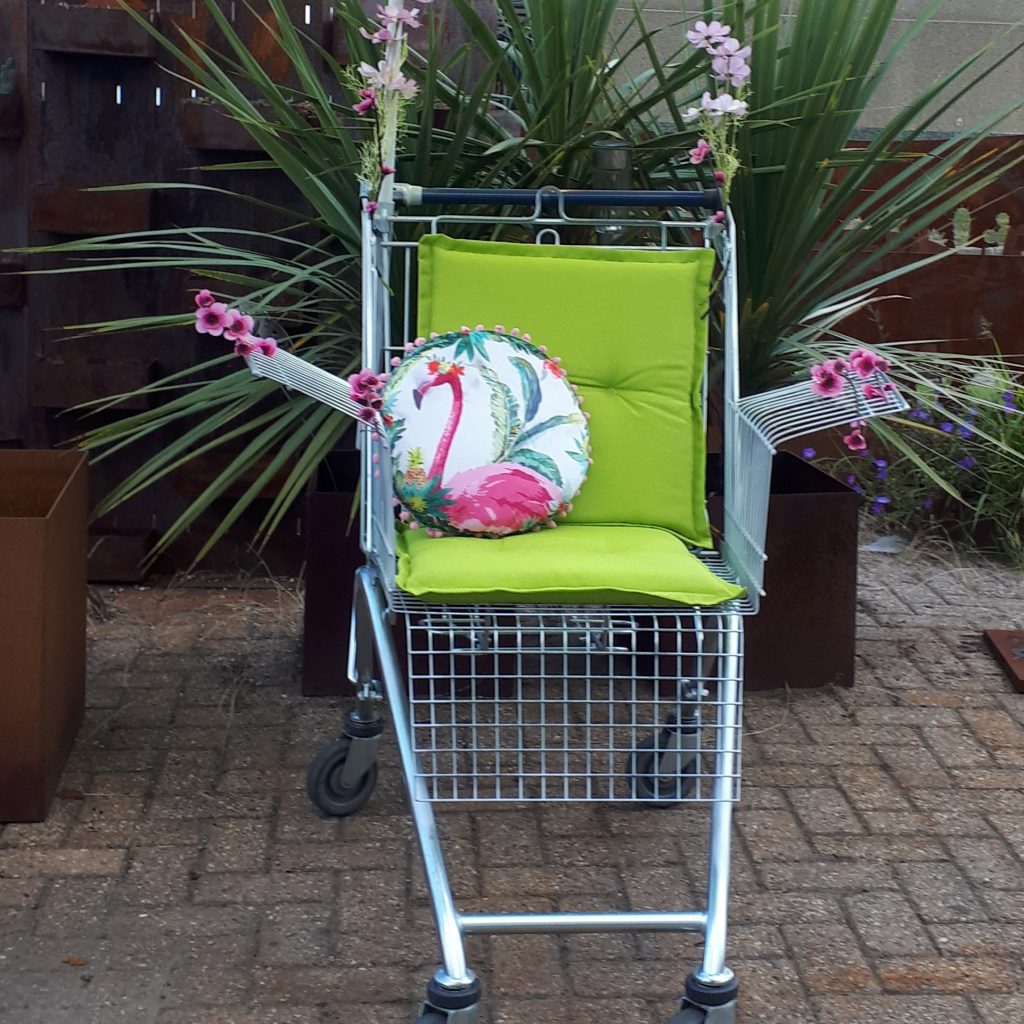 Fancy Tuinstoel van gerecyclede winkelwagen - Afbeelding 3