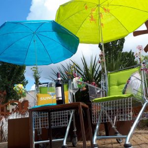 Fancy Tuinstoel van gerecyclede winkelwagen - Afbeelding 2