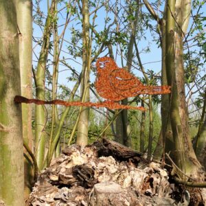 Roodborstje Cortenstaal