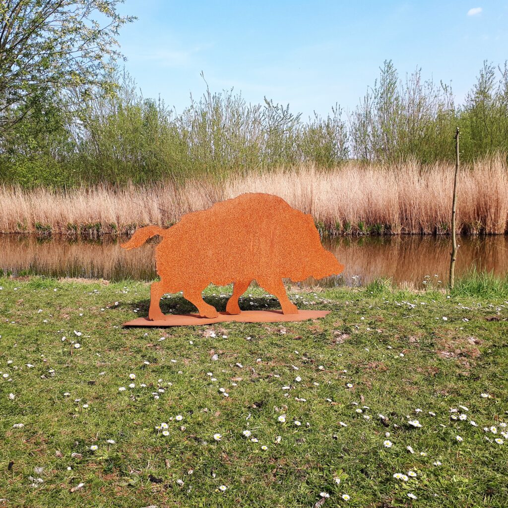 Zwijn Cortenstaal groot - Afbeelding 3