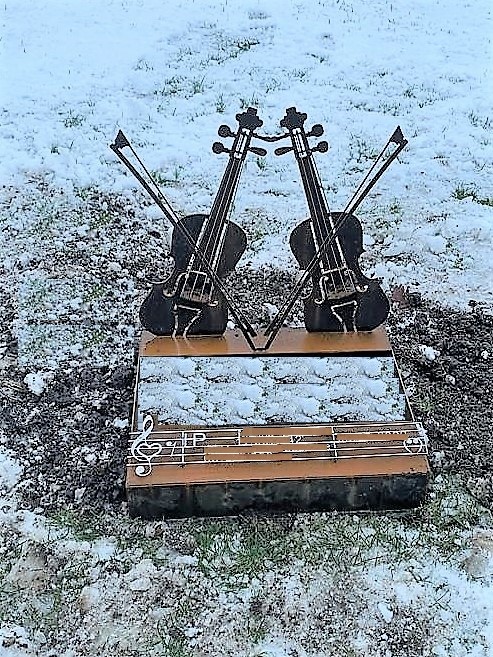 Maatwerk grafmonument Cortenstaal met RVS