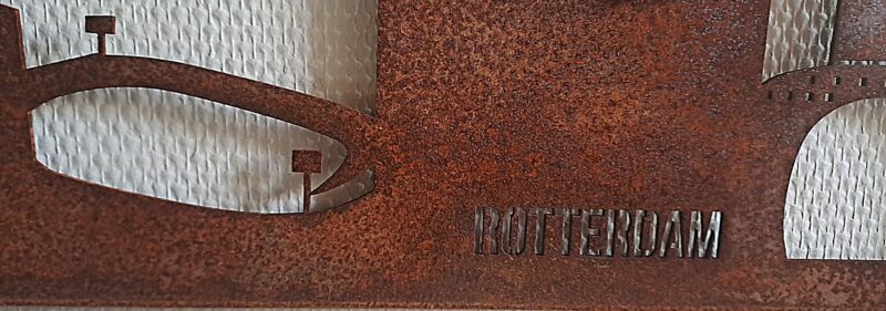 Skyline Rotterdam Cortenstaal detail